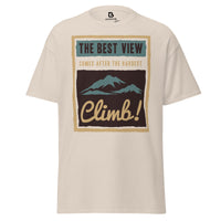 Men's Classic Tee - The Best View Comes From The Hardest