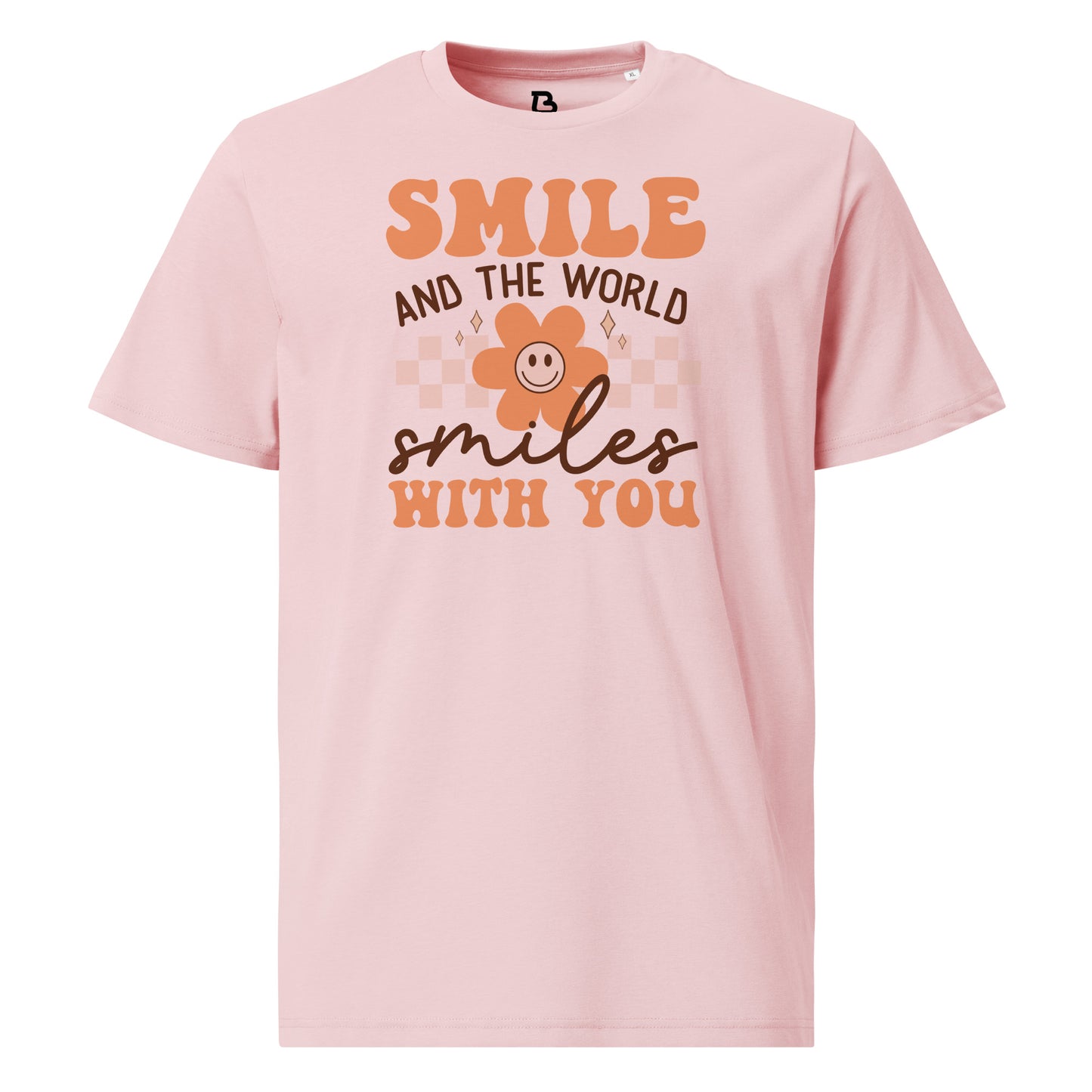 Unisex Organic Cotton T-shirt - Smile And The World Will Smiles With You