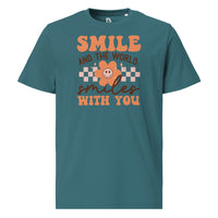 Unisex Organic Cotton T-shirt - Smile And The World Will Smiles With You