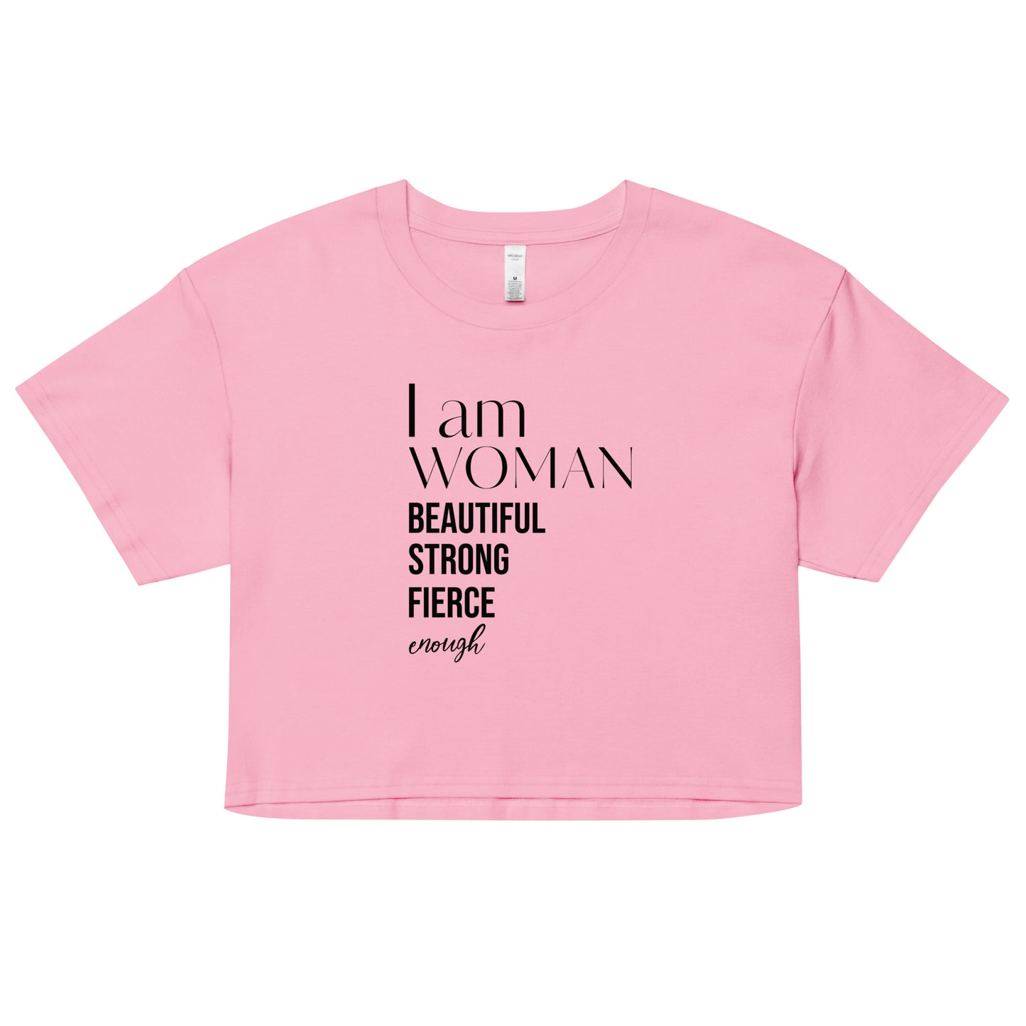 Women’s Crop Top - I Am Women Beautiful Strong Pierce