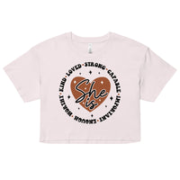 Women’s Crop Top - She is Kind, Loved and Capable